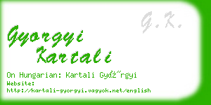 gyorgyi kartali business card